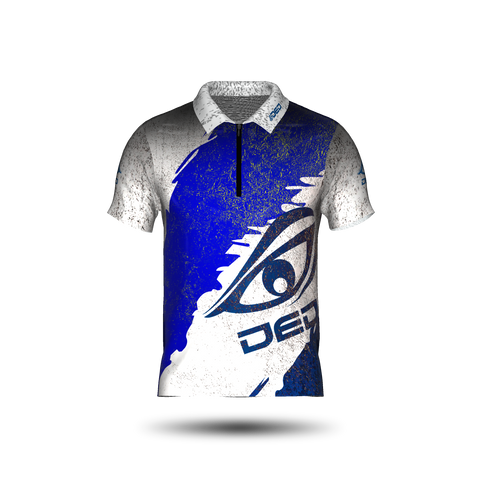 DED Technical Shirt: White-Blue Eye